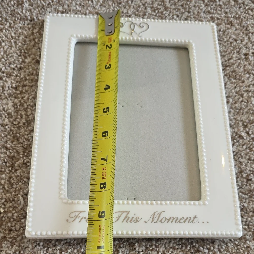 Wedding Picture Frame 5x7 Tabletop Photo Frame - Ceramic